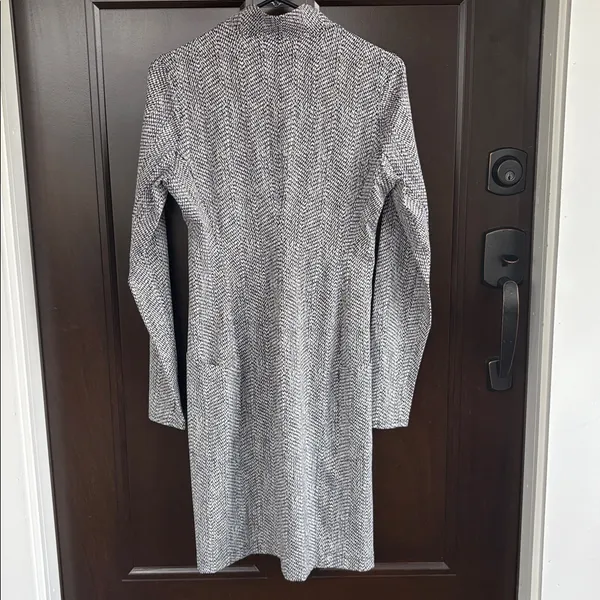 Like New Athleta Delancey Stretch Midi Dress Zip Neck Braiden Black Size Medium - Image 13