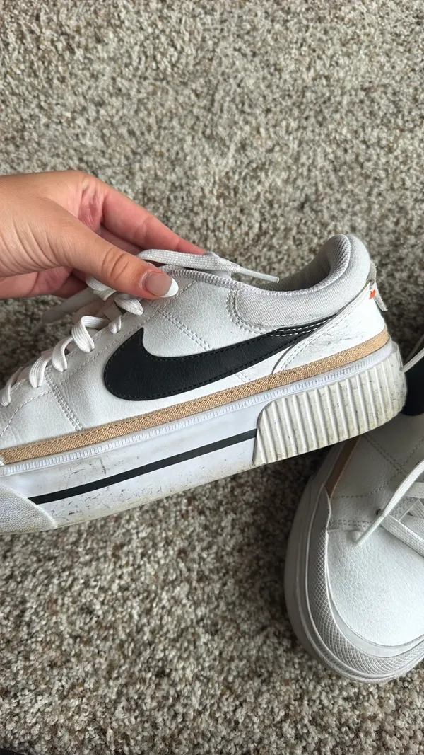 Nike Court Legacy Lift White Hemp Black DM7590-100 Women's Size 10.5 - Image 4