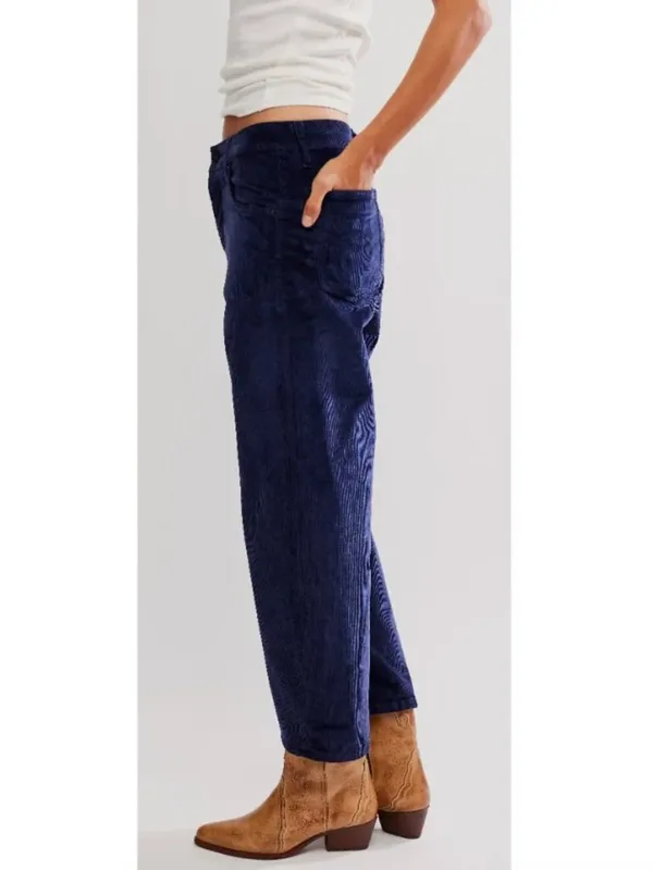 FREE PEOPLE NWT We The Free Deep Trance Dropped Corduroy Jeans / Deep Seas - Image 3