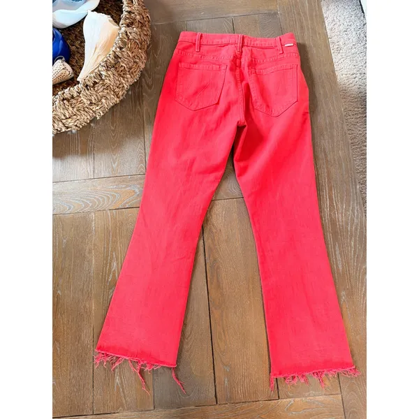Mother Superior The Hustler Ankle Fray Jeans Womens Mars Red Size 28 1117-544 - Image 2