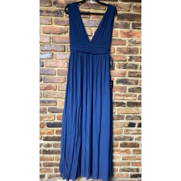 NWT Lulus Heavenly Hues Royal Blue Sleeveless Maxi Dress Women's Size Medium - Image 3