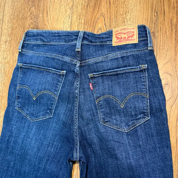 Levis 721 High Rise‎ Skinny Jeans Dark Wash Blue Denim Womens Size 29 casual - Image 3