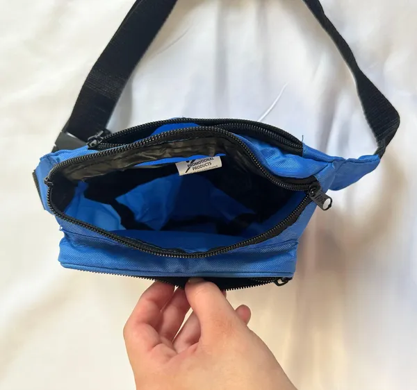 Cal Tri Delta Rare UC Berkeley Cal "Go Bears" Fanny Pack / Everywhere Belt Bag - Blue/Yellow - 1L - Image 3
