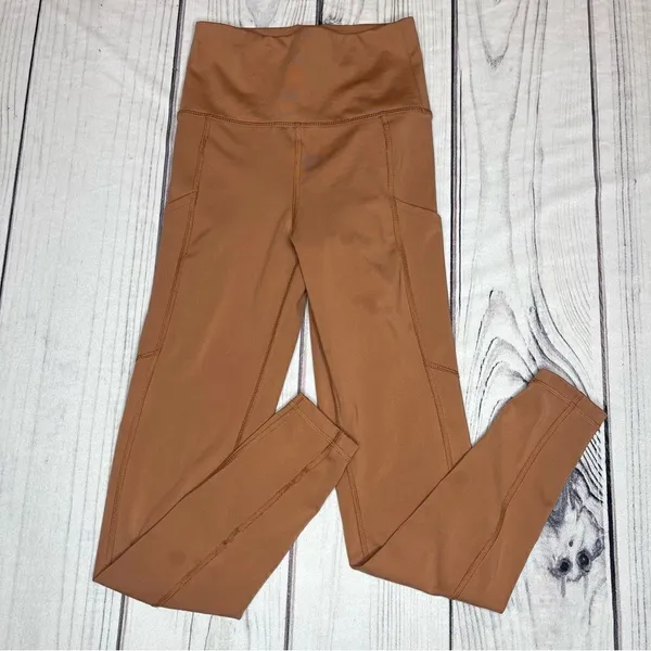 American Eagle The Everything Pocket Leggings Size‎ XS Rust Brown Tan Athletic - Image 2