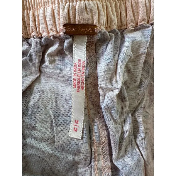 Free People Bohemian Wide Leg Lantern Laurel Canyon Pants Apricot Combo Medium - Image 10