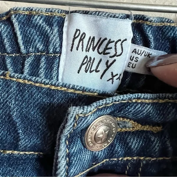 Princess Polly Boston Patchwork Mixed Denim Baggy Cargo Carpenter Denim Jeans‎ - Image 5