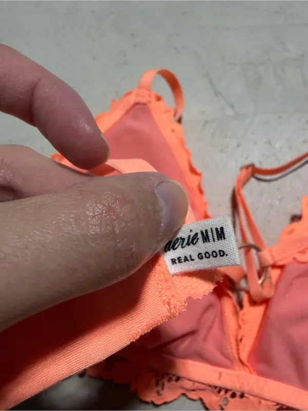 Aerie orange Lace Floral Bralette medium - Image 6