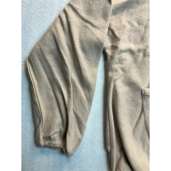 Perch by Blu Pepper Womens Fleece Zip Up‎ Jacket Tan 2XL Cozy Minimalist New - Image 3