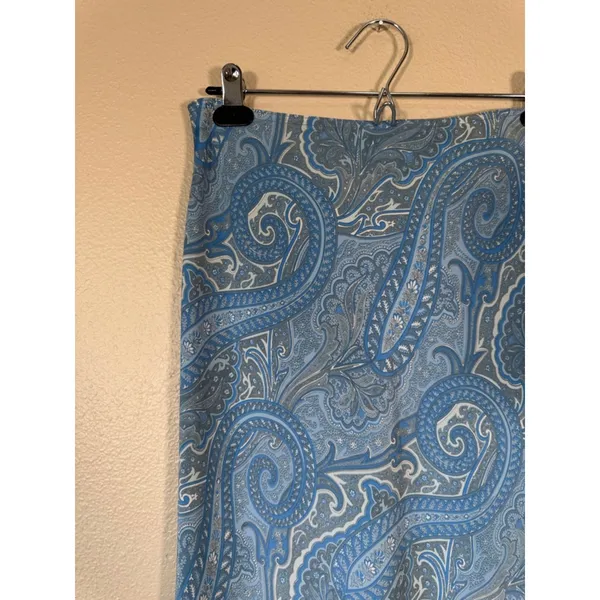 Vintage Blue Paisley Slip Mini Skirt Womens S Y2K 90s Summer Casual Girly - Image 8