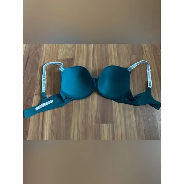 Victoria's Secret Logo Strap Push-Up Bra (Teal) Size 38 C - Image 4