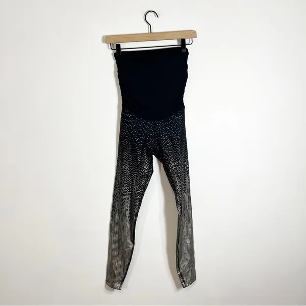 Beyond the Bump Alloy Ombré Metallic Over the Bump Leggings Small - Image 4