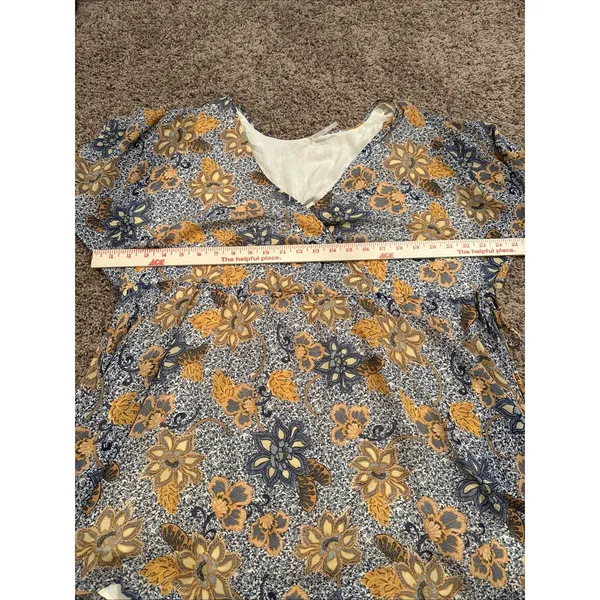 Free People Teegan Mini Dress Floral Print Small Boho Bohemian Coastal Country S - Image 7