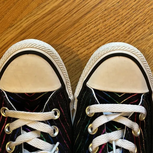 Converse Chuck Taylor All Star Ox "All Of the Stars" Women Shoes Black-White- 7M - Image 9