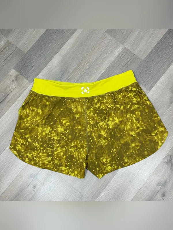 Lululemon SeaWheeze Find Your Pace Lined High Rise Running Shorts‎ Yellow 10 - Image 8