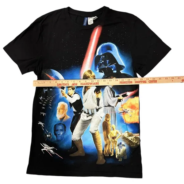 Divided Star Wars Graphic T- Shirt Small Black Cotton Luke Darth Vader Movie - Image 6