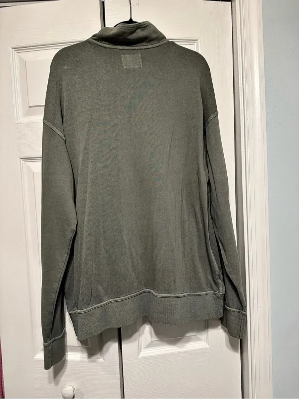 Old Navy Garment-Dyed Quarter Zip Utility-Pocket Sweatshirt Large - Image 4