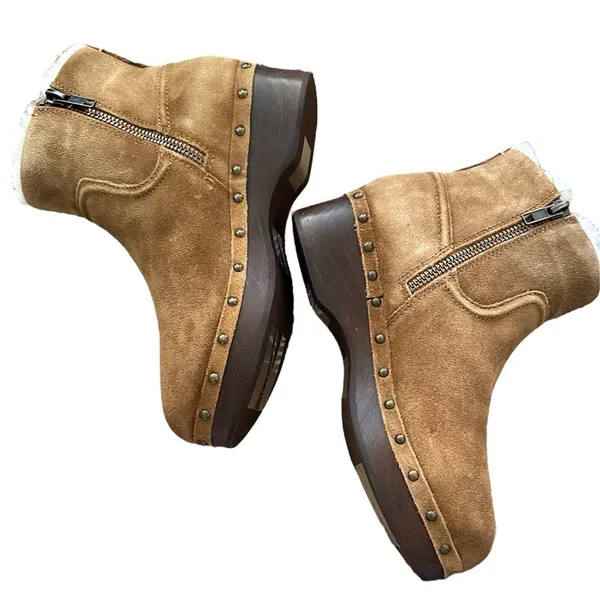 NIB MADEWELL The Marceline Clog Boot in Shearling Toffee Size 5.5 - Image 2