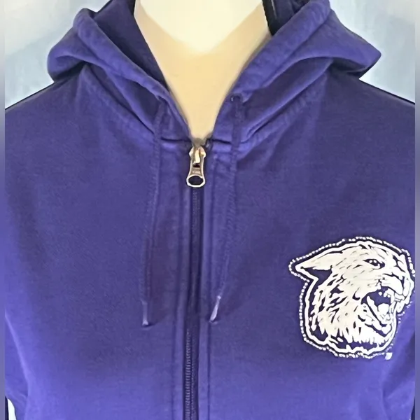 GTM Sportswear Kansas State Wildcats Full Zip Women’s Hooded Sweatshirt - Image 2