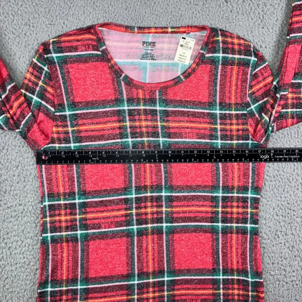 PINK Victoria's‎ Secret Plaid Pajama Set Women Large Top and Pants Christmas - Image 7