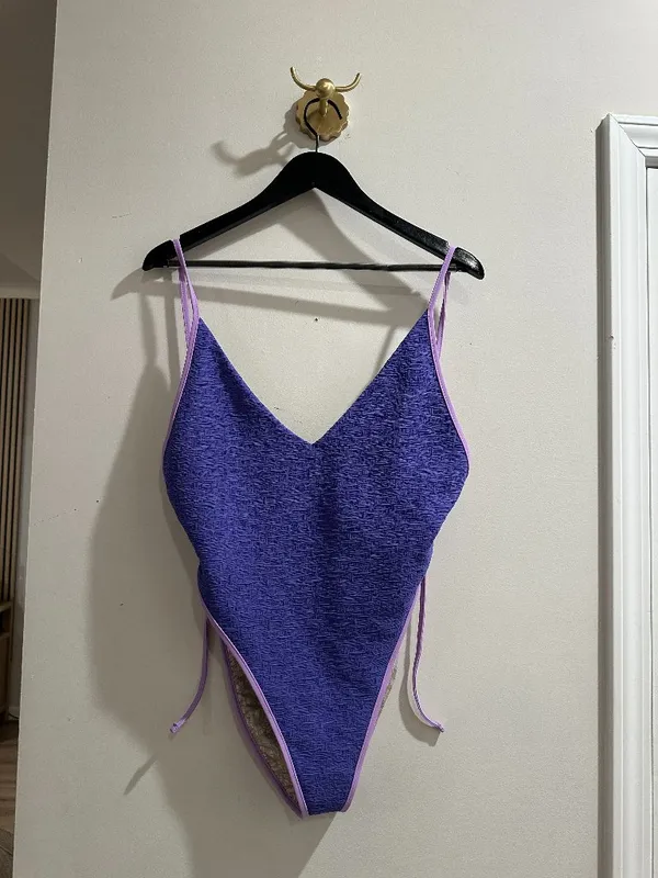 FREE PEOPLE Amber One-Piece Swimsuit in Indigo Size X-Large - Image 3