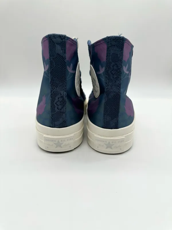 Converse Chuck 70 Hi Floral Satin Slacker Blue Men 5 Women 7 NWOB A17487C - Image 6