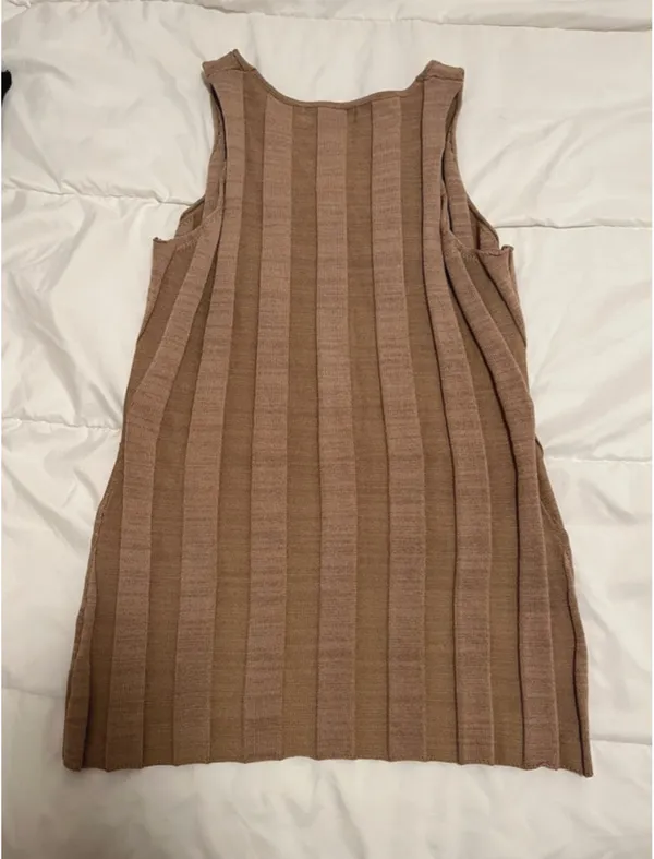 No sleeve sweater Brown Size M - Image 4