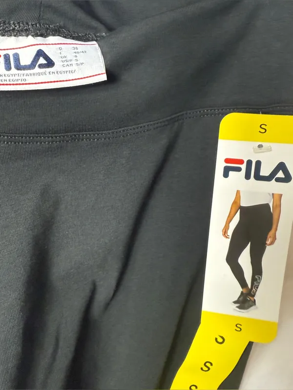 Fila Women's Black Logo Leggings - Image 4