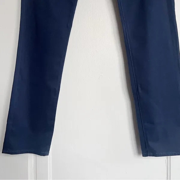 AG Adriano Goldschmied • The Stilt Cigarette Leg Jean sateen navy blue slim skinny pants - Image 8