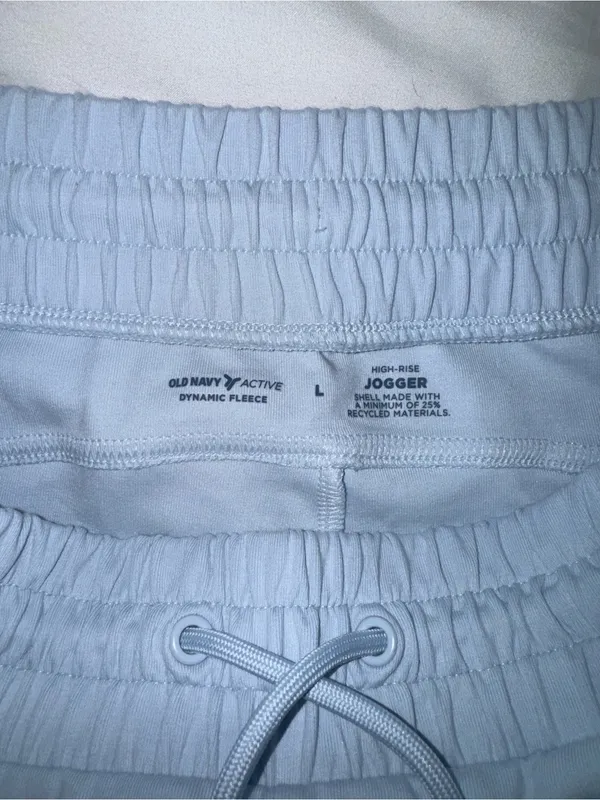 Old Navy Light Blue Women’s Jogger Sweatpants - Casual Drawstring Pants - Image 3