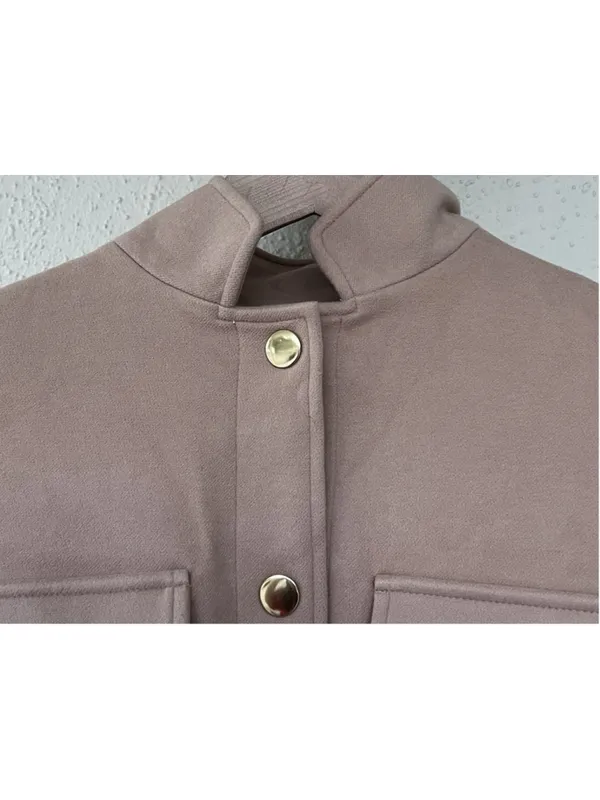 Tuckernuck Marant Camel Shirt Jacket Gold Snap XS Heavy Thick Minimalist Classic - Image 9