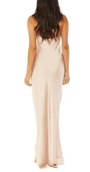 Show Me Your Mumu Tuscany Maxi Slip Dress in Champagne Luxe Satin size XS - Image 2