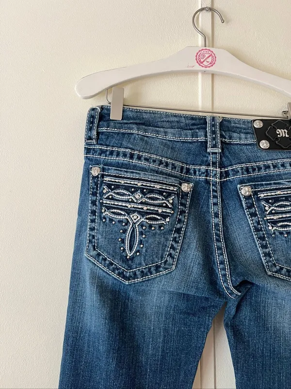 Miss Me Woman’s Jeans Size 28 Bootcut -See Fix By Zipper - Image 11