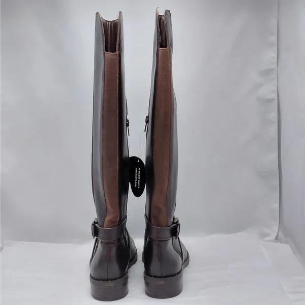 INC Fadora Brown Leather Riding Boots Womens 6M Knee High Zip Equestrian Western - Image 8