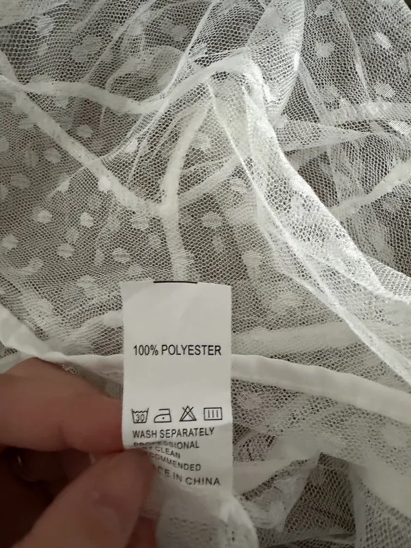 White polyester cardigan see through - Image 4