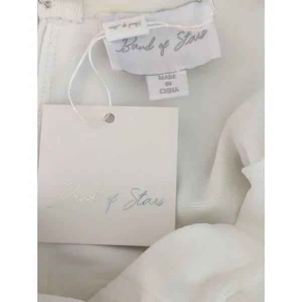 Band of Stars Bodycon Dress‎ White Sweetheart Neck Party Cocktail NWT - Image 14