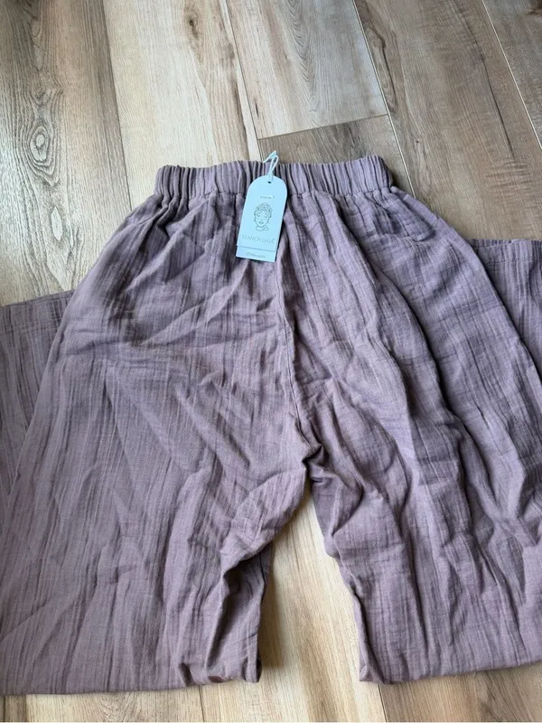 Blanca Gaia Trouser Twilight Mouve 100% Cotton Pants NWT Large - Image 4