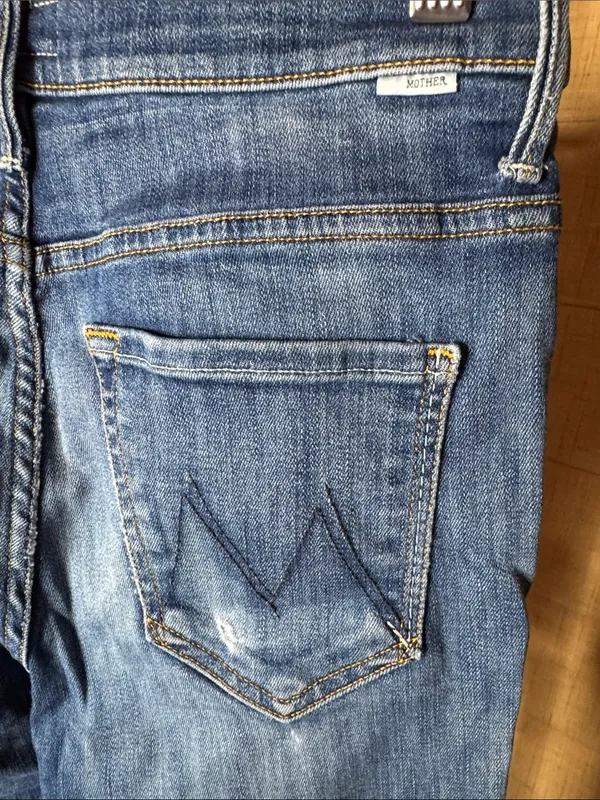 MOTHER The Weekender Not Rough Enough Flare Jeans 26 Raw Hem Sold Out Online - Image 8