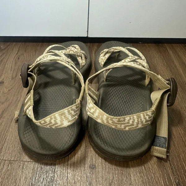 Chaco ZX/2 Cloud Sandals Womens 8 Brown Tan Strappy Toe Loop Adjustable Hiking - Image 3