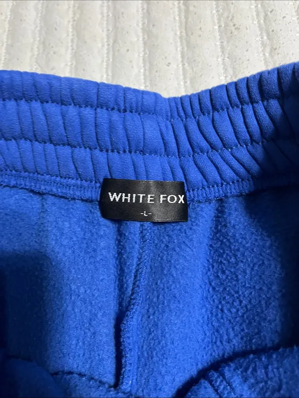 White Fox Boutique Royal Blue Drawstring Athletic Shorts - Image 3