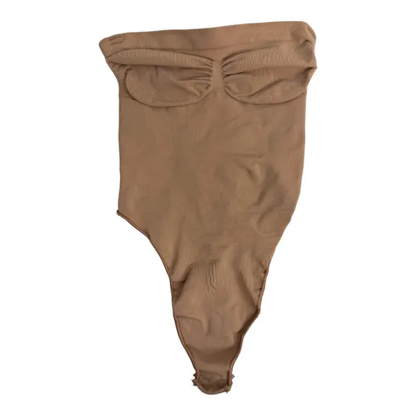 SKIMS Seamless Sculpt Strapless Thong Bodysuit Clay Beige Size XS - Image 4