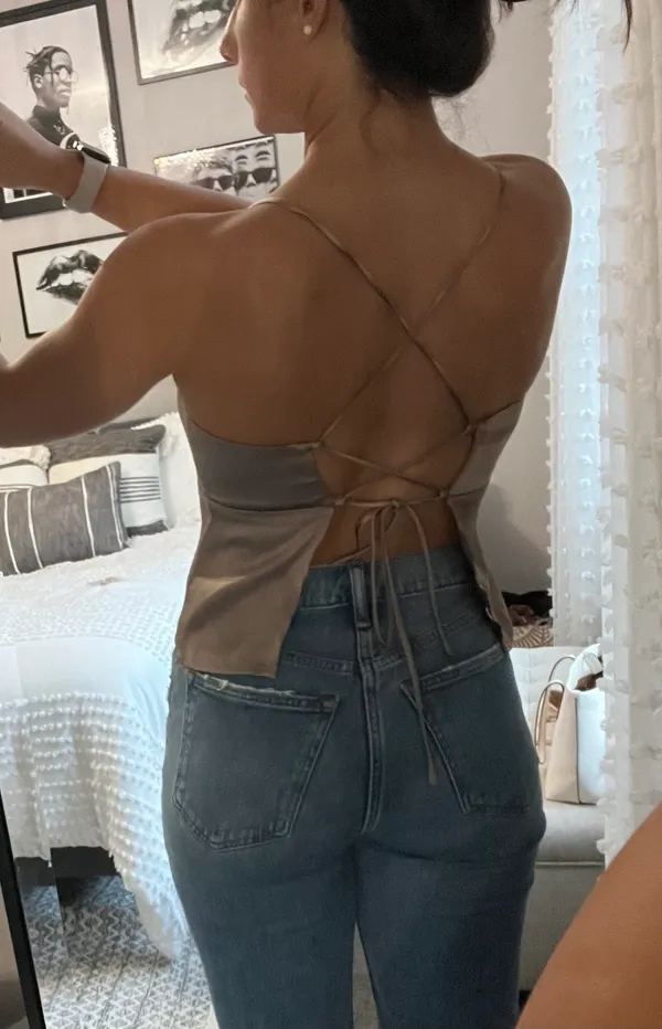 Garage Silk Open Back Tank Top - Image 2