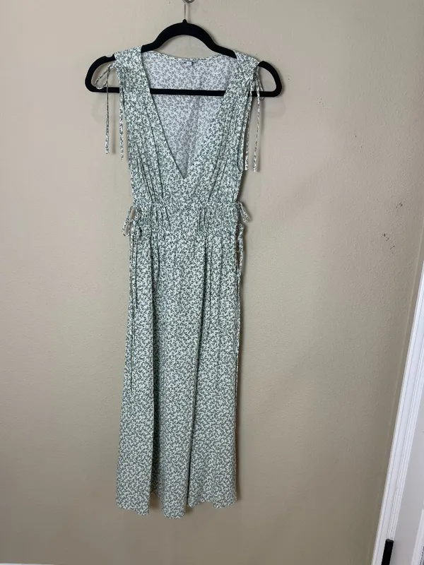 Rails Constantine Midi Dress In Green Garden Tie Details Size Small - Image 4