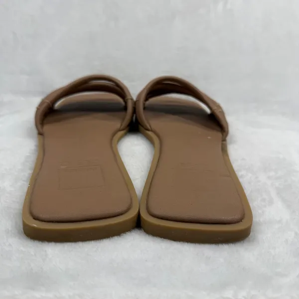 Dolce‎ Vita Clear Tan Padded Multi Strap Square Toe Flat Slide Sandals Est 11 - Image 4