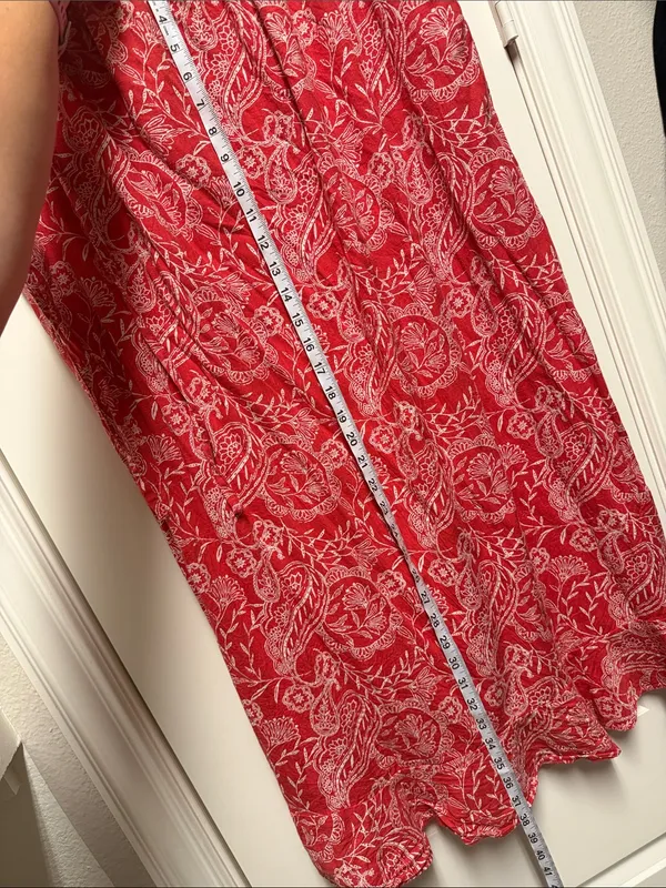 Universal Threads Paisley Tie Skirt XL Red - Image 3
