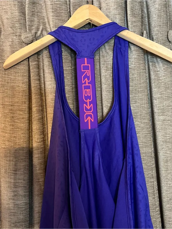 RBX Perfoemance Athletic Purple Geometric Print Racerback Tank Top Size Large - Image 10