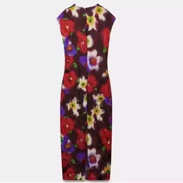 Zara Floral Print Midi Dress(Size XSmall) - Image 3