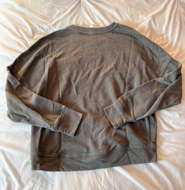 Grey Cute AF Crewneck Lightweight Sweatshirt Size Small - Image 2