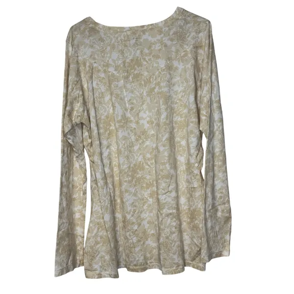 Patagonia Womens Top Organic Cotton Floral V-Neck Relaxed Naturecore Pullover XL - Image 9