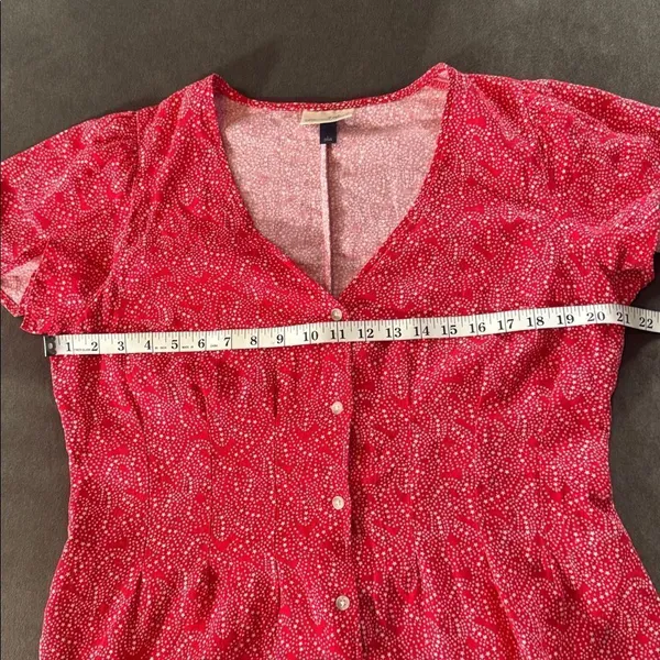 Universal Thread Red White Stars Short Sleeve Button Front Mini Dress Size L - Image 11