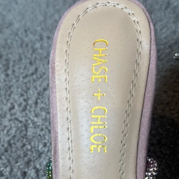 Pink Chase & Chloe Gia Rhinestone Strappy Open Toe Stiletto High Heel Size 9 NEW - Image 5